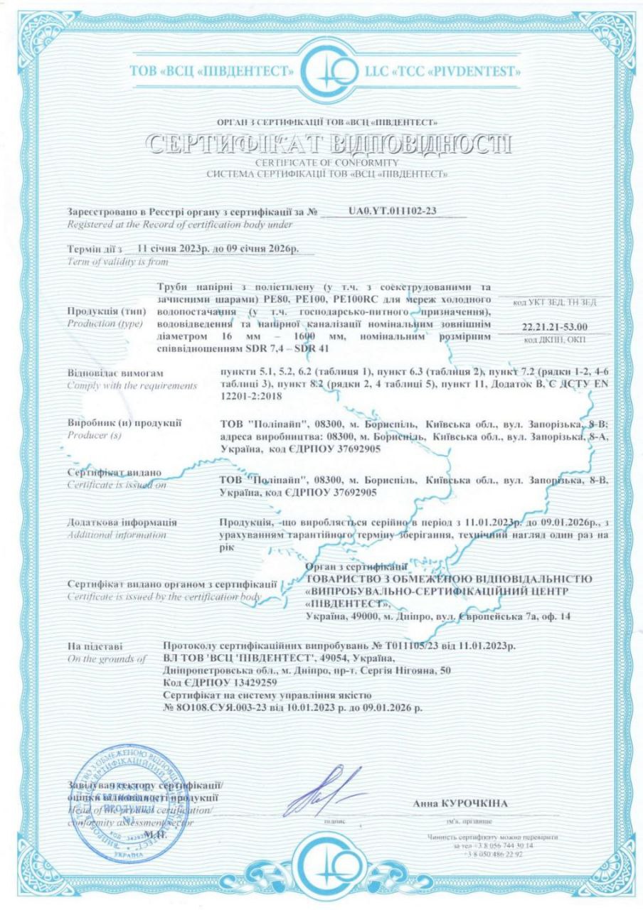 Труба ВОДА Polypipe
